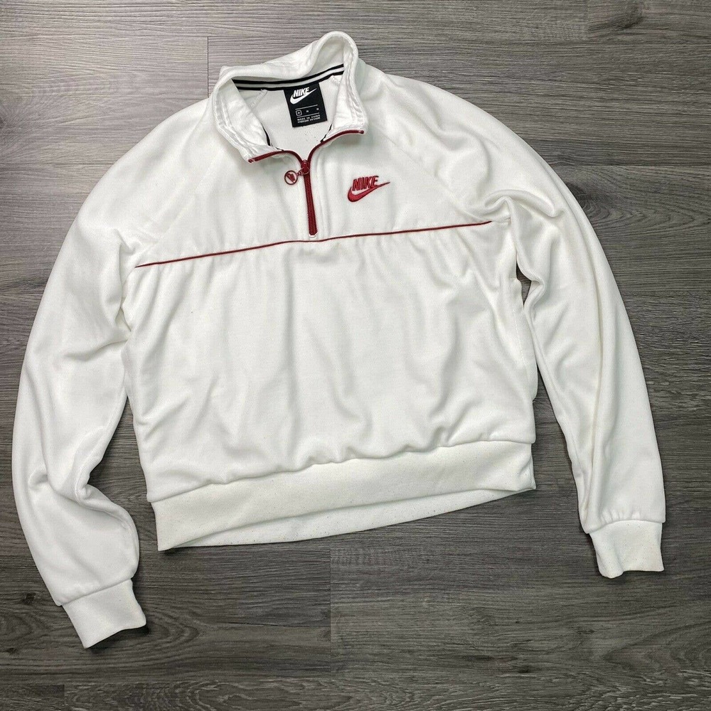 NIKE SWEETHEARTS NITE Womens Medium Long Sleeve Quarter Zip Cropped Pullover